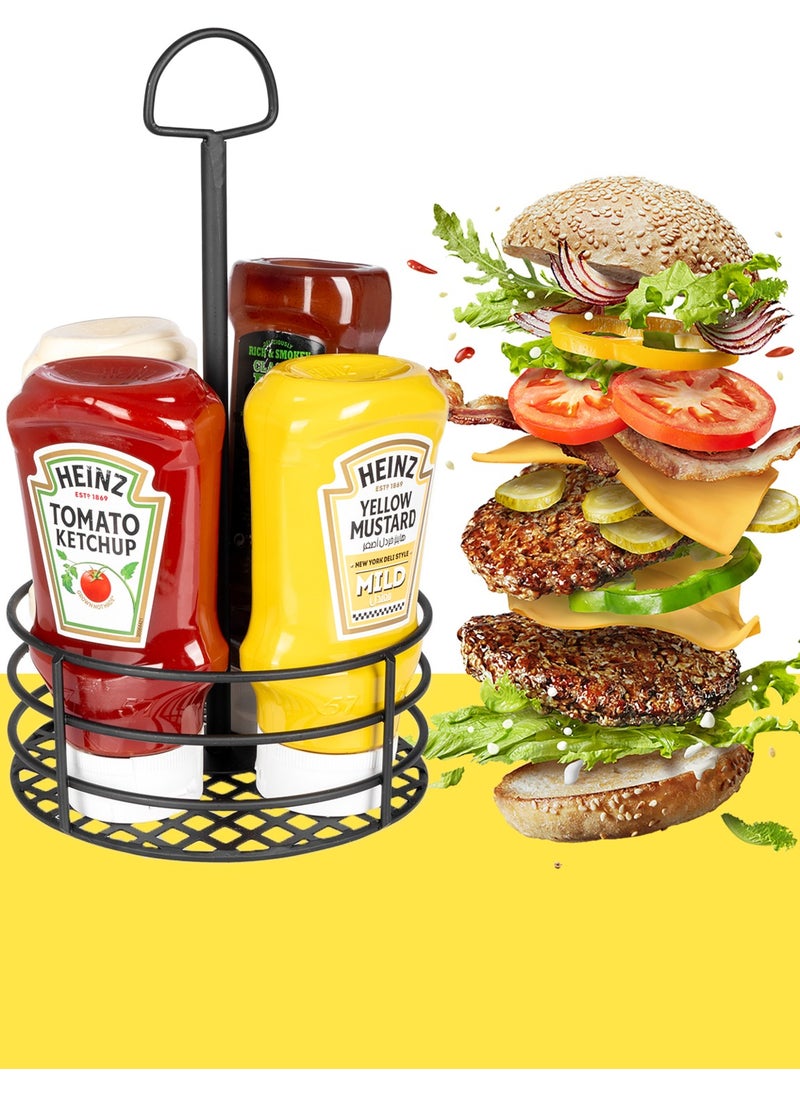 Nazarium - 1 Piece - Sauce Stand Metal Stand Ketchup Mayonnaise Mustard Bbq Sauce Set, Organizer Cafe Restaurant Service Stand - Image 1