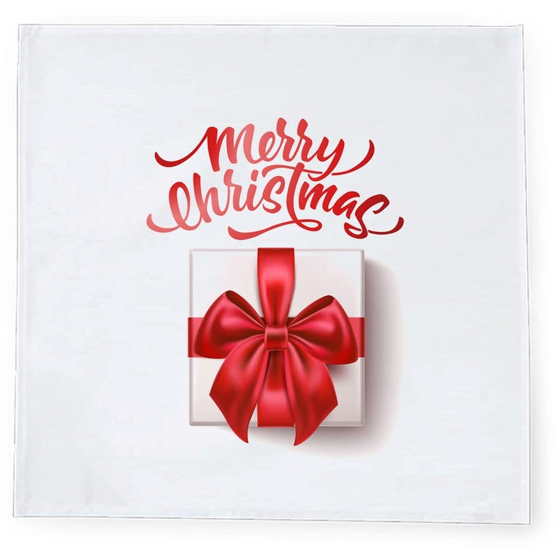 Khakee مناديل طاولة حرير بموضوع عيد الميلاد 6 قطع 10x10 لتزيين عيد الميلاد زينة عيد الميلاد هدية عيد الميلاد xmas21153 - Image 3