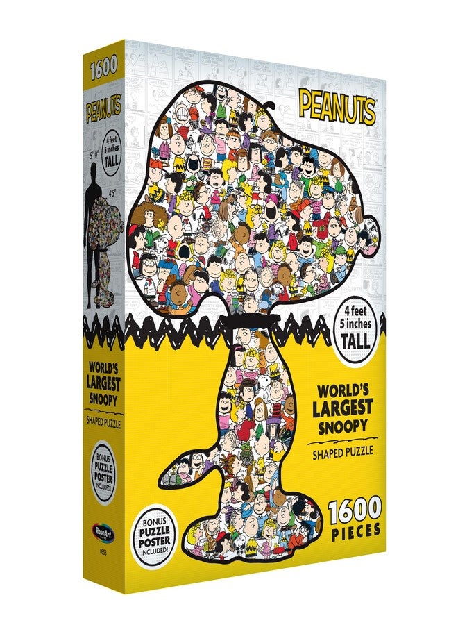 RoseArt - Peanuts - World's Largest Snoopy - 1600 Piece Shaped Puzzle for Adults - Image 2