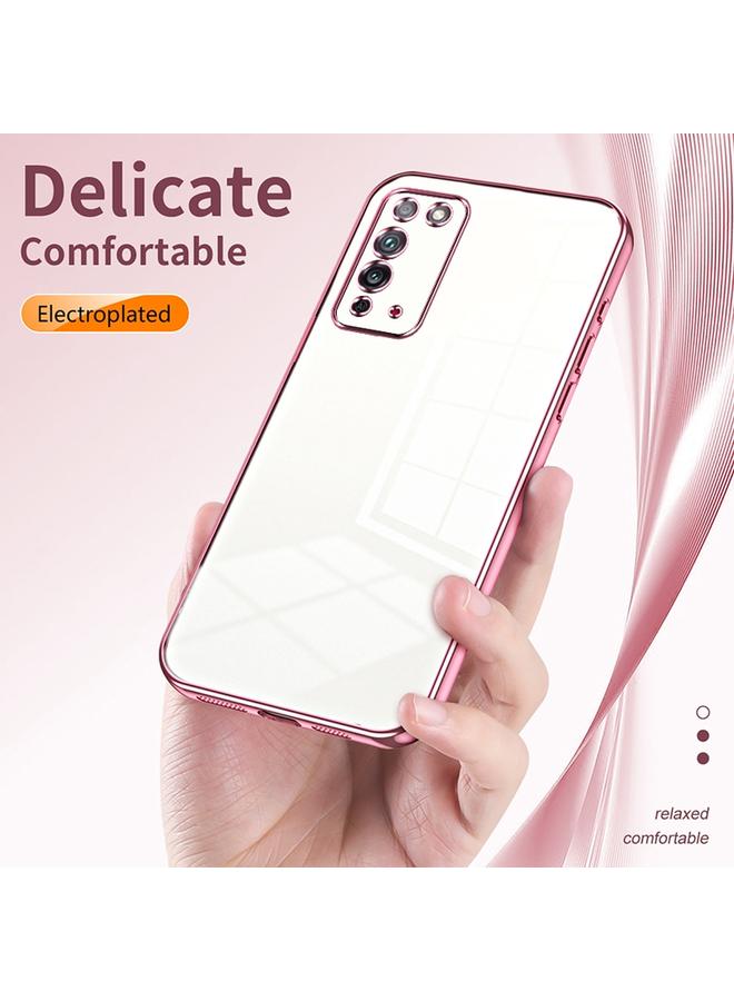 S-TOP Case For Honor X10 Transparent Plating Fine Hole Phone Case - Image 5