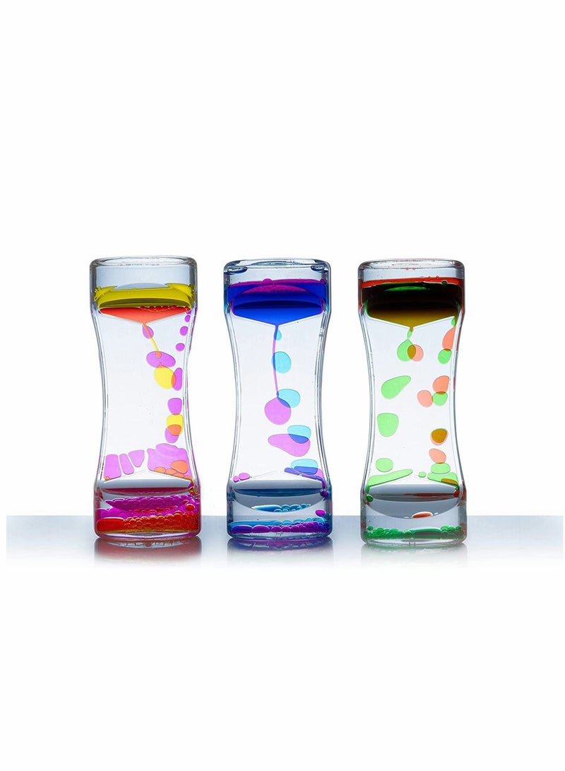 Y&D Liquid Motion Bubbler Timer Pack, Fidget Toy, Desk Top, Colors May Vary Sensory Toys, Children's Activities (3 Pc) - Image 1