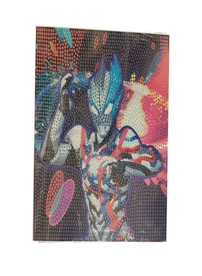 Diy 3D Diamond Painting Kit for Kids Develop Focus Skills and Patience, Improve Visual Coordination 20 X 20 cm (Alien) - Image 1