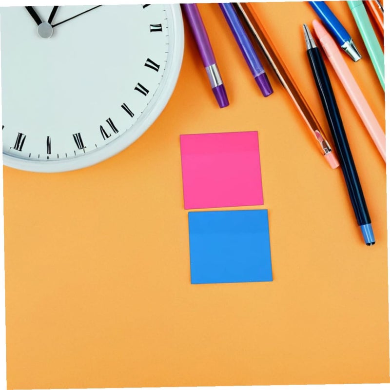 12pcs 75x75mm Fluorescent Sticky Note Tabs Removable Page Markers for Books Office Organization Random Color - Image 5