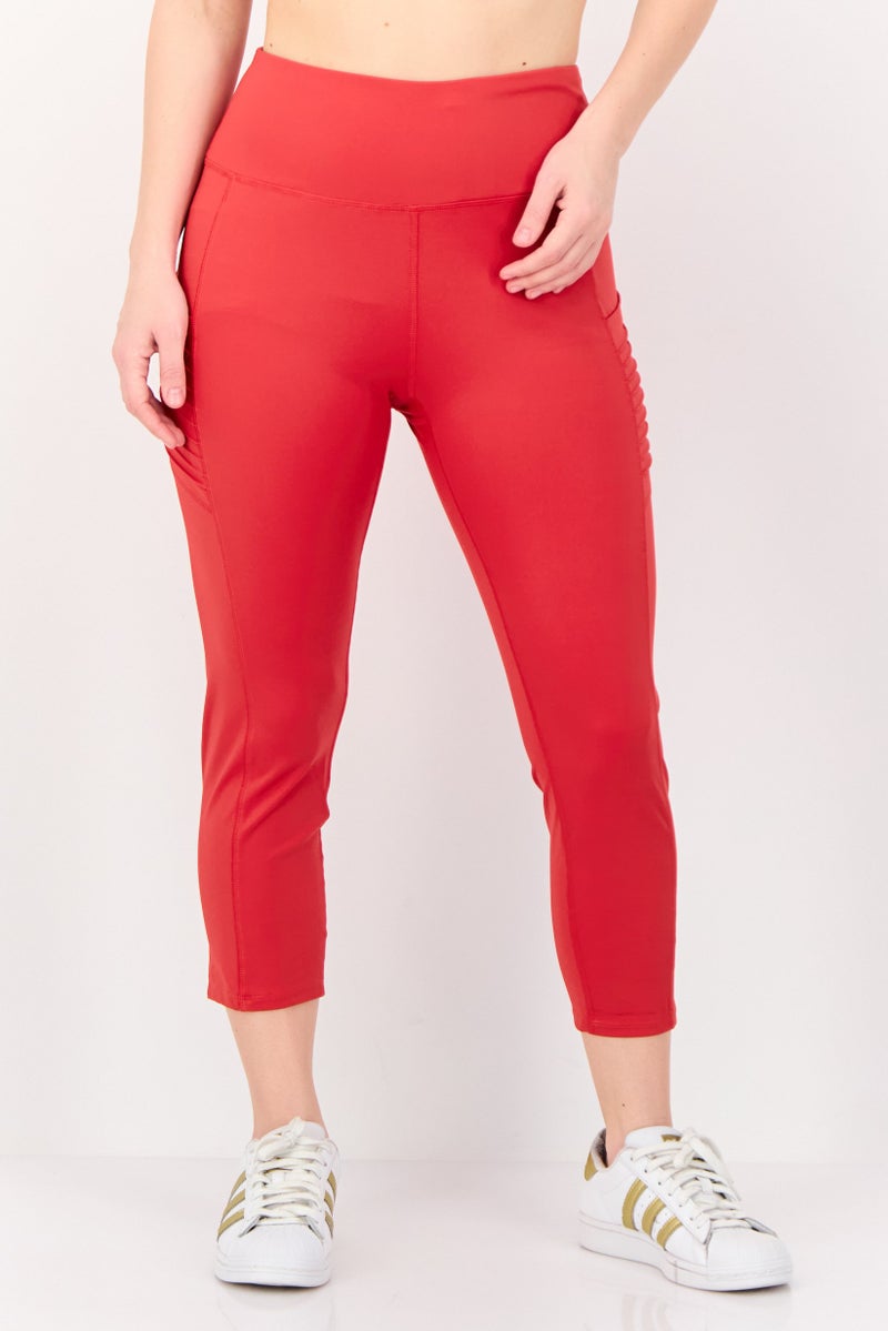 KENDALL + KYLIE Women Sportswear Fit Yoga Leggings, Red - Image 1
