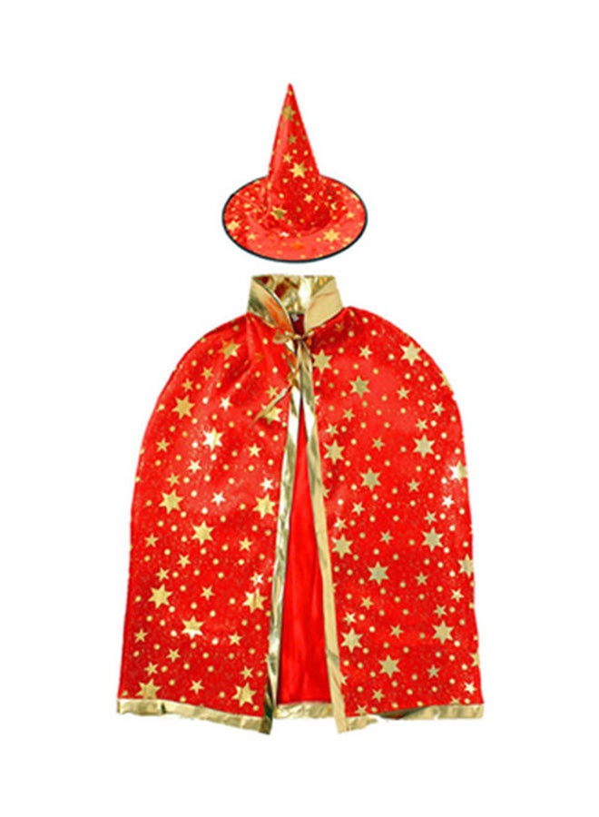 Loquat Magician Costume With Cloak Cape 125x80cm - Image 1