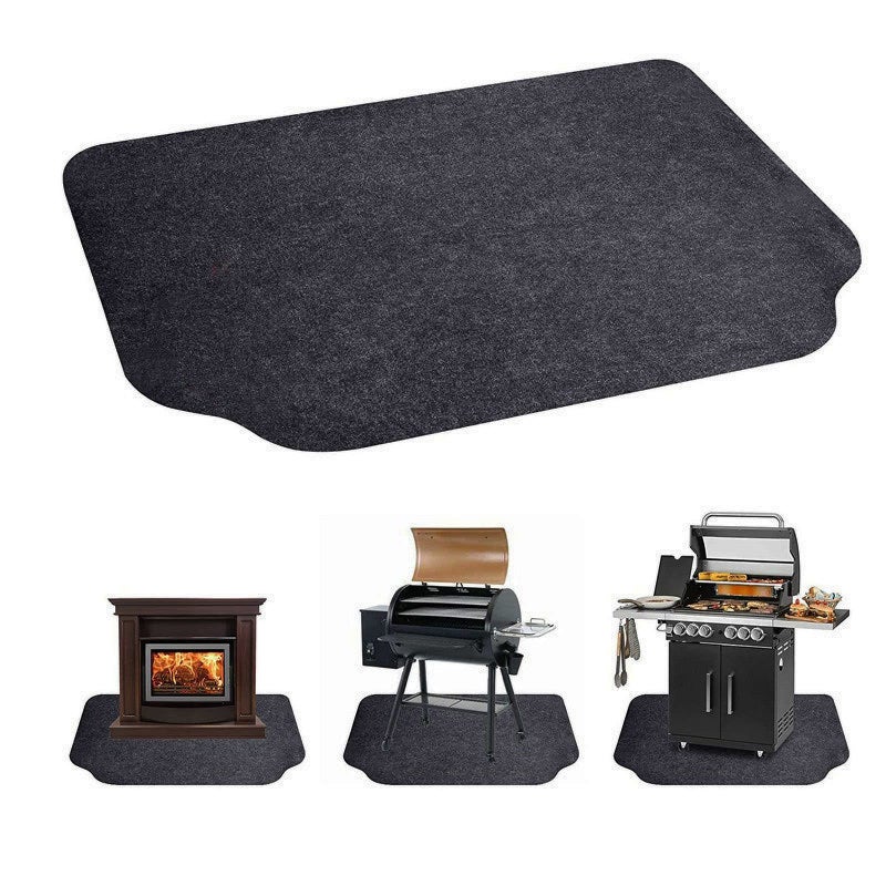 Tirifer Under Grill Mat BBQ Grill Splatter Pad DoubleSided Fireproof OilProof Grill Pad Deck and Patio Protective Mat Waterproof BBQ Protector Washable Floor Mat50 x 36B