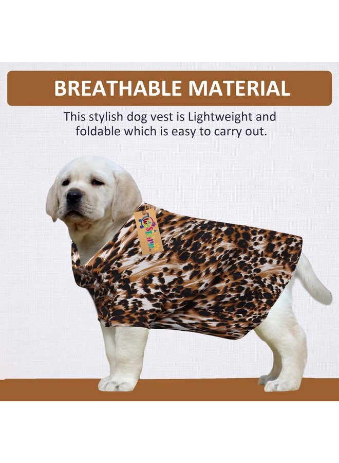 Western Era Super Soft Trendy Printed Shirt, Ultra Comfort Dog Apparel, Cotton Printed Breathable Basic Vest Dog Shirt, Lightweight Thin Shirt For Your Furies (Large - 22 Inch) (Leopard Print) - Image 2