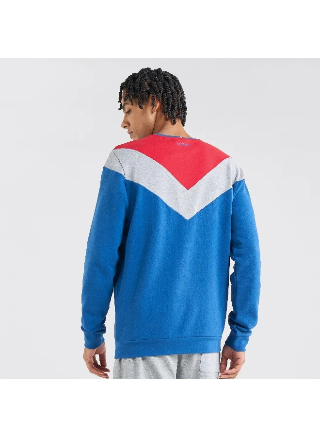 Splash FAV Colourblock Sweatshirt with Crew Neck and Long Sleeves