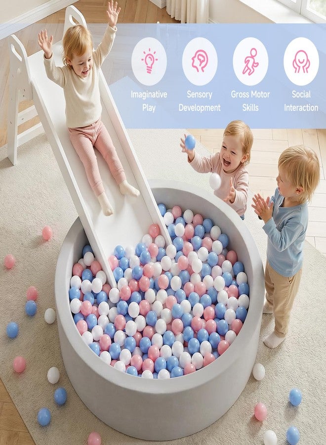 Wilwolfer Foam Ball Pit for Toddlers, Large Baby Ball Pit for Babies with Soft Memory Sponge, Indoor Outdoor Baby Playpen, Kids Play Ball Pool, Gift Toys for Infants Boys and Girls (Gray, NO Balls) - Image 3