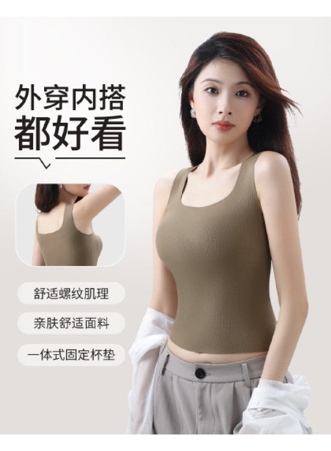 MIIOW Wire-Free Built-In Bra Camisole With Side Support And Slimming Design, Versatile For Inner Or Outer Wear - Image 1