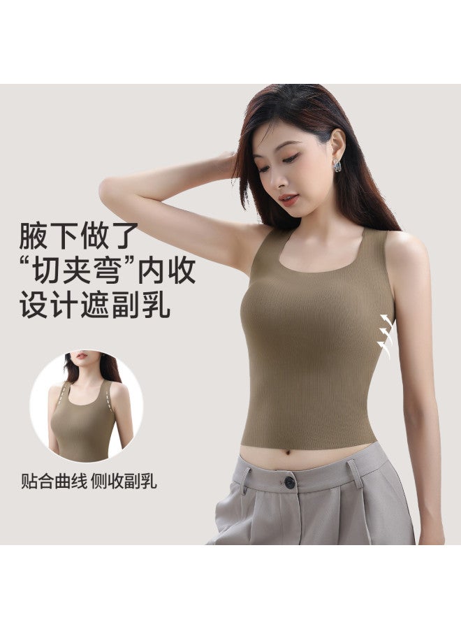 MIIOW Wire-Free Built-In Bra Camisole With Side Support And Slimming Design, Versatile For Inner Or Outer Wear - Image 4