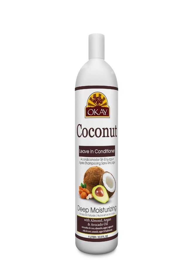 OKAY Coconut Deep Moisturizing Conditioner Helps Replenish Moisture And Elasticity For Healthy Strong Hair Sulfate,Silicone,Paraben Free For All Hair Types and Textures Made in USA 33oz - Image 1