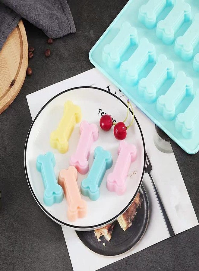 ARTIWARE SET OF 3 Dog Treat Cookie Molds and Spatula: Paw and Bone Food Grade Silicone Trays Dog Pet Cookie Molds for making Chocolate Candy Cookie Ice Cubes LARGE SIZE red - Image 4