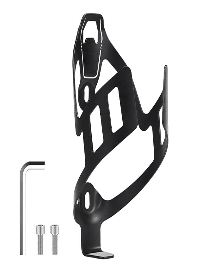 إنلي حامل زجاجة ماء للدراجة مصنوع من سبائك الألومنيوم، خفيف الوزن (26 غرام)، عالي المرونة، مناسب للدراجات الجبلية ودراجات الطرق والدراجات القابلة للطي، لون أسود - Image 1