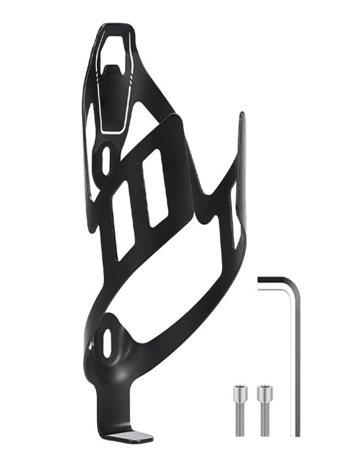 إنلي حامل زجاجة ماء للدراجة مصنوع من سبائك الألومنيوم، خفيف الوزن (26 غرام)، عالي المرونة، مناسب للدراجات الجبلية ودراجات الطرق والدراجات القابلة للطي، لون أسود - Image 2