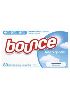 Bounce Fabric Softener Dryer Sheets, Free & Gentle, 160 Count - Packaging May Vary  - Image 1