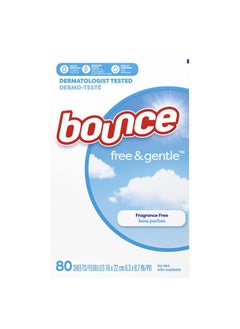 Bounce Fabric Softener Dryer Sheets, Free & Gentle, 160 Count - Packaging May Vary  - Image 2