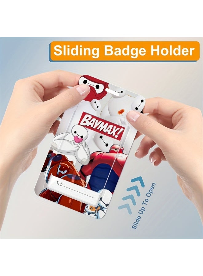 Disney 2in1 Disney Big Hero 6 Baymax Cartoon Design Retractable Zipper Card Holder - Suitable for Students, Workers, Offices | Professional Look | Fashion Design - Image 3