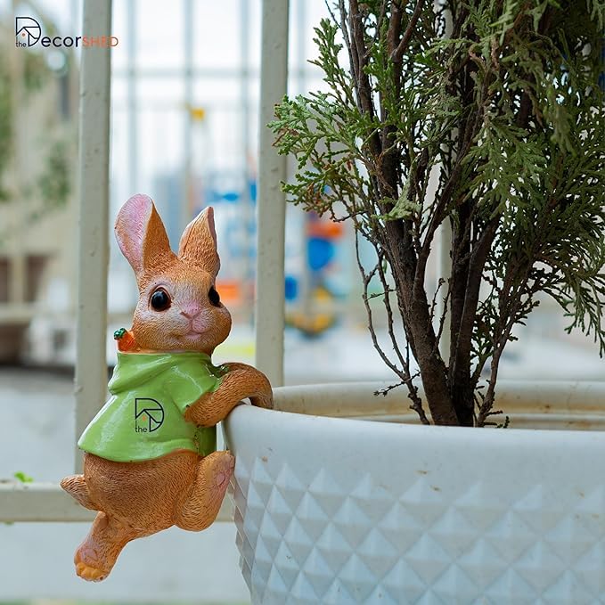The Decorshed Buuny for Home Decor Garden Decor Room Decor (Rabbit Hook, Standard) - Image 2