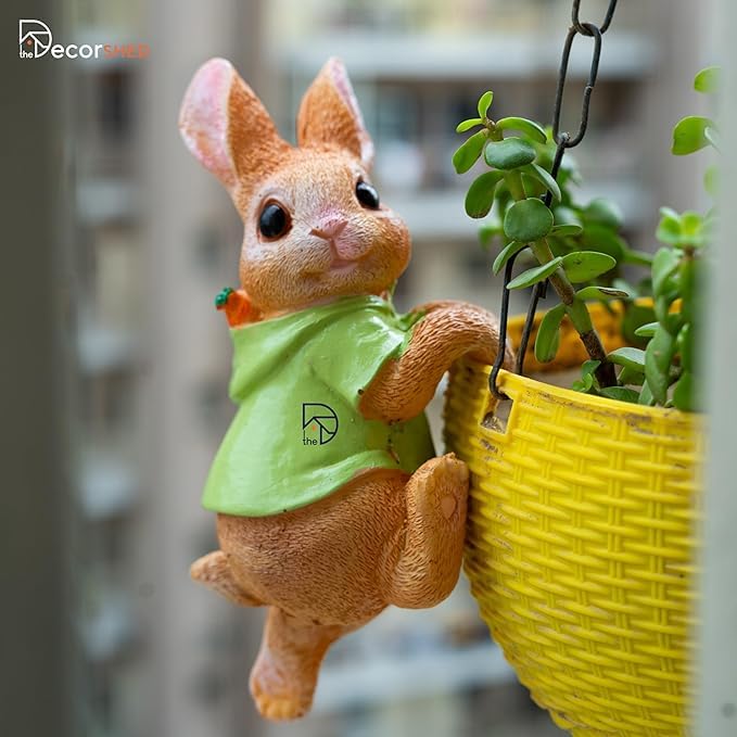 The Decorshed Buuny for Home Decor Garden Decor Room Decor (Rabbit Hook, Standard) - Image 3