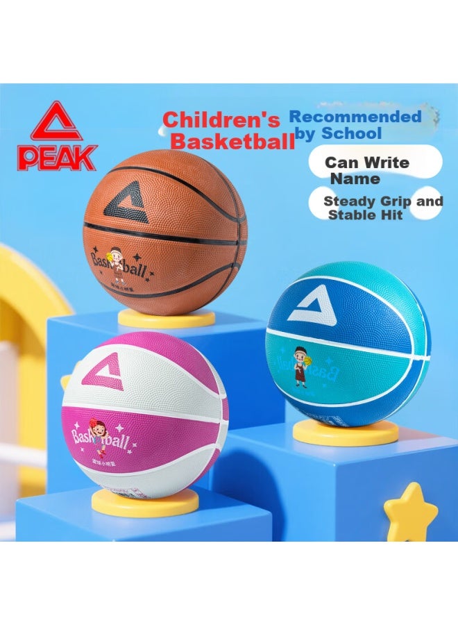 Peak Basketball For Middle And Primary School Training, Indoor/Outdoor Wear-Resistant Size 3 Rubber Children'S Toy Basketball, Pink - Image 1