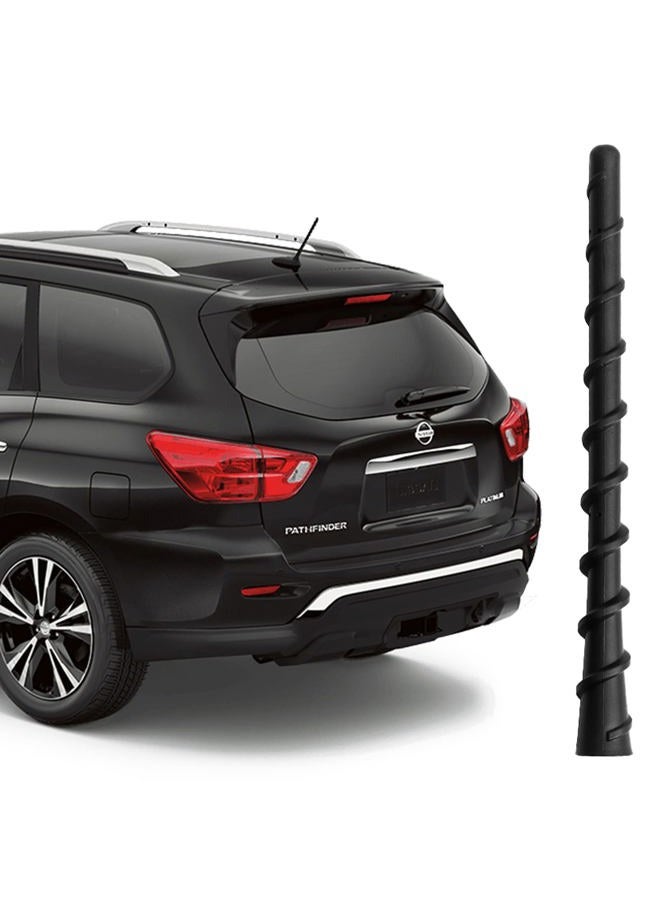 KSaAuto 7 Inch Nissan Replacement Radio Antenna Mast, 2003-2023 Nissan Pathfinder Rogue Murano Cube Juke Versa Kicks LEAF 370Z 350Z NV200 Car Antenna, Black - Image 1