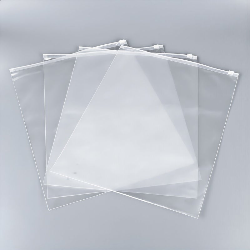 PE Zipper Bags 35x40cm Clear for Travel Storage Moving Organizing Ecommerce Shipping - Image 2