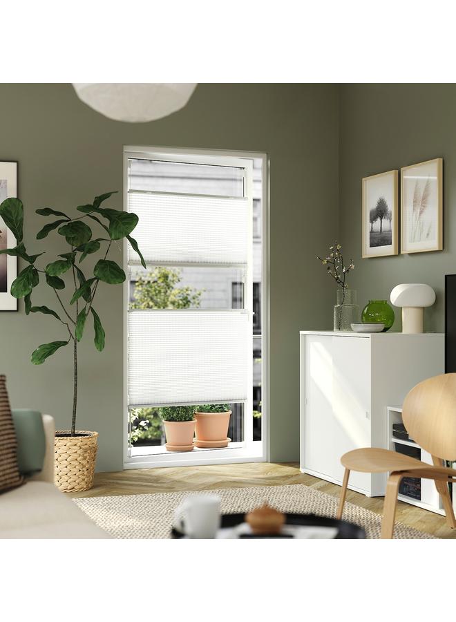 ستارة مطوية، بيضاء/من أعلى إلى أسفل ومن أسفل إلى أعلى، 60×130 سم - Image 4