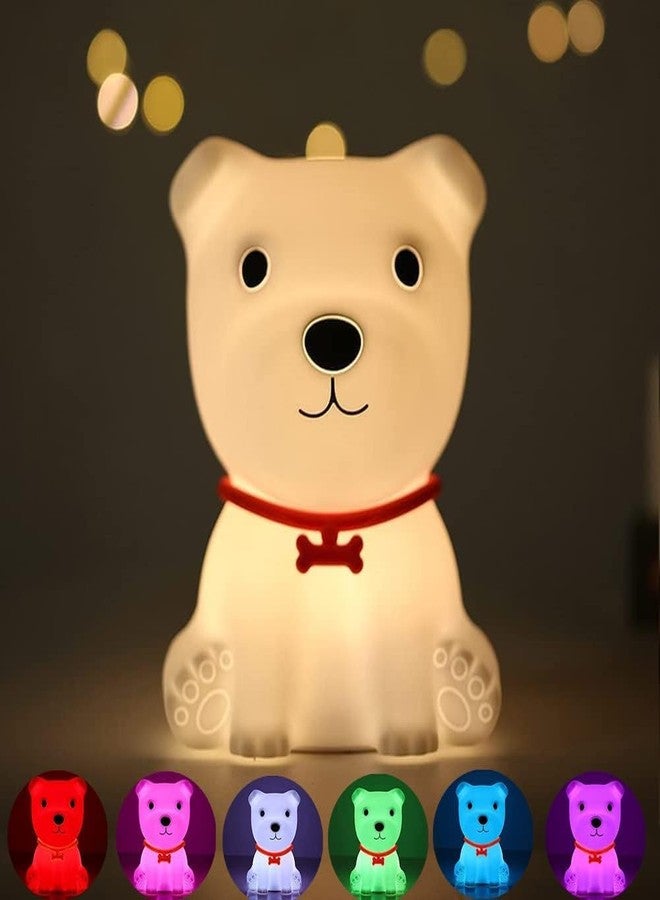 Zilloquil Silicone Kids Nursery Night Light, Cute Dog Light for Baby Room Decor, Boys, Girls, Baby, Home Decorations, Birthday Gifts Animal Lamp, USB Rechargeable, Color Changing (Puppy Lamp) - Image 2