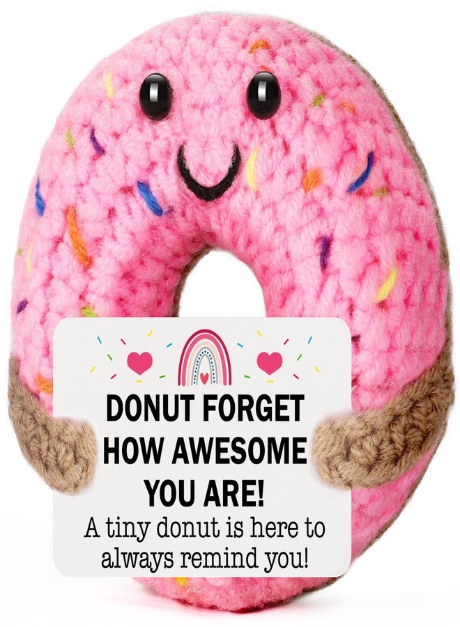 MBL Emotional Inspirational Support for Women - Small Positive Encouragement Relaxation Motivational Crochet Donut Gifts for Men Friends College Students Birthday Halloween Christmas Stocking Stuffers - Image 1