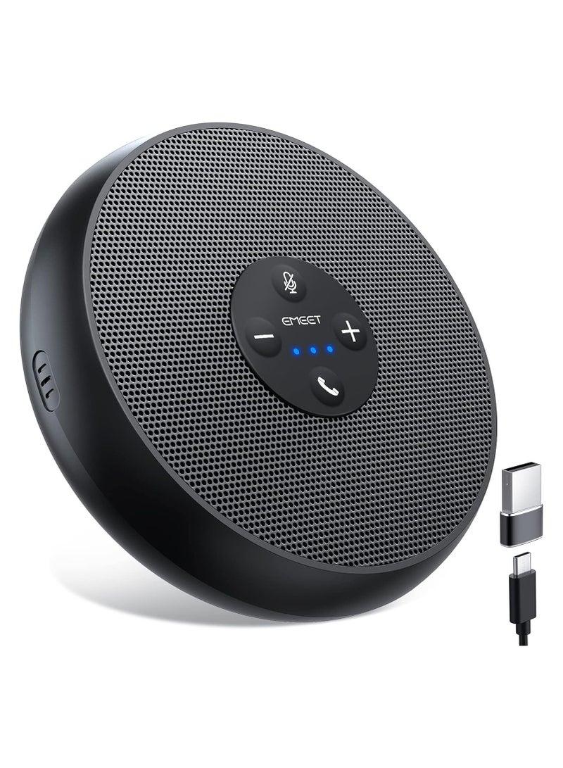 EMEET USB Speakerphone, M 1A Zoom Certified AI Mics 360°Voice Pickup USB Type C-A Plug&Play Computer Speakers with Microphone - Image 1