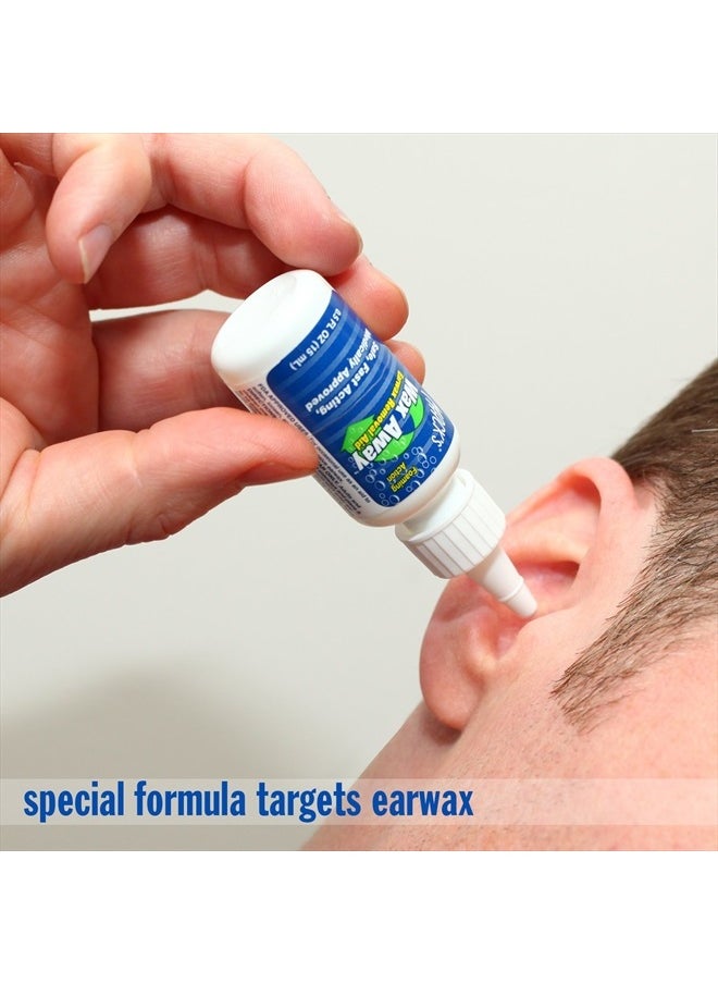 Wax Away Ear Wax Removal System - 0.5 FL OZ Ear Drops with Ear Syringe