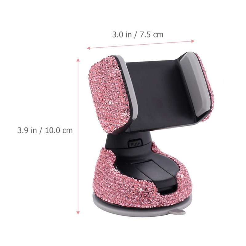 Pink Crystal Bling Car Phone Holder Adjustable Air Vent Mount Universal Stand - Image 5