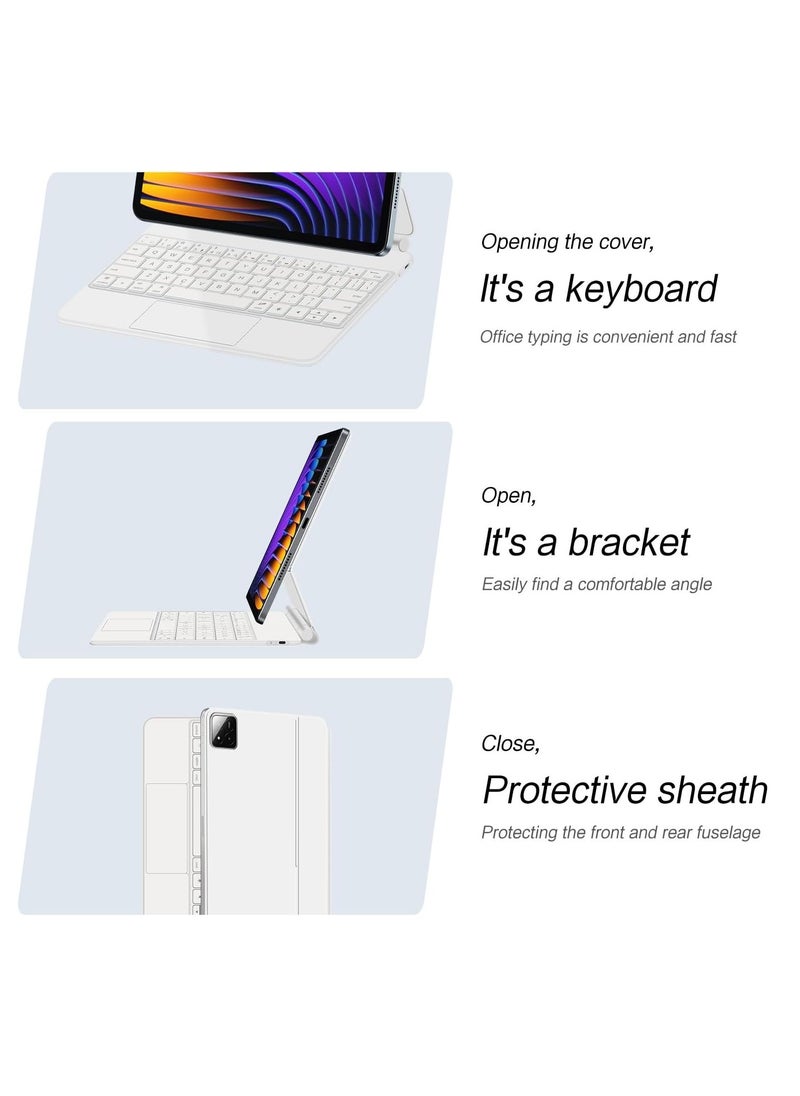 Generic - Magnetic Floating Wireless Keyboard Case Compatible with Xiaomi Mi Pad 7 / Mi Pad 7 Pro 11.2'' (2024), Bluetooth Keyboard with Multi-Touch Trackpad - Image 1