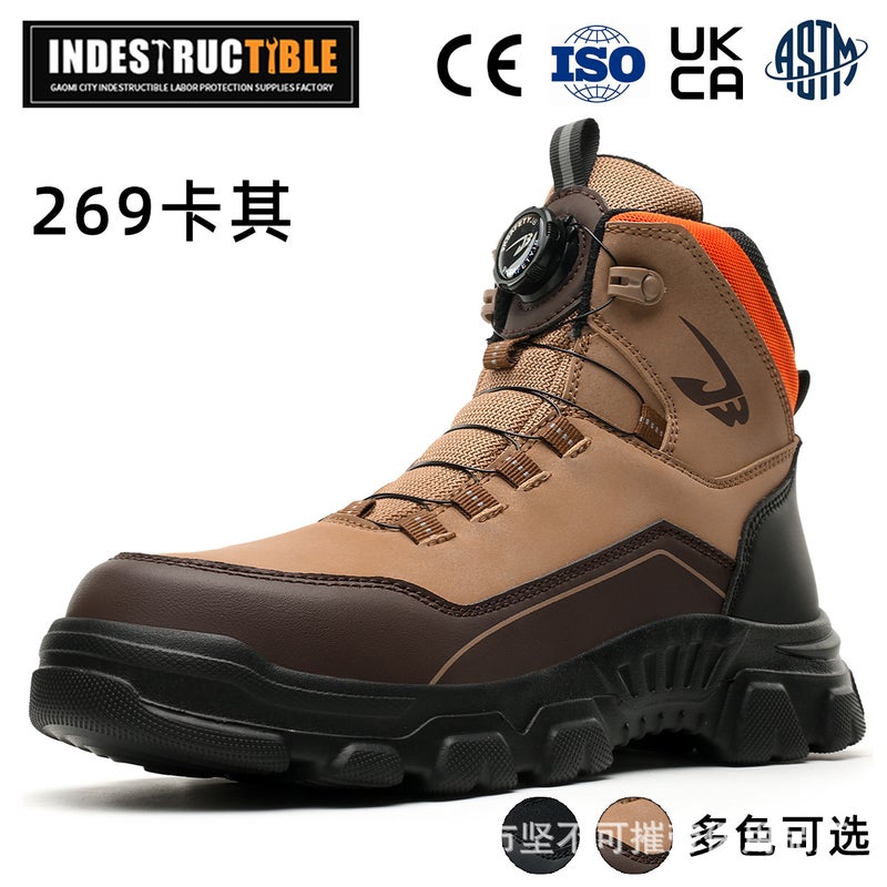 Meike Multi-Button Anti-Smash, Anti-Puncture, Lightweight Labor Protection Shoes That Are Not Tired After Standing For A Long Time, Breathable Safety Shoes, Wear-Resistant Protective Shoes - Image 1