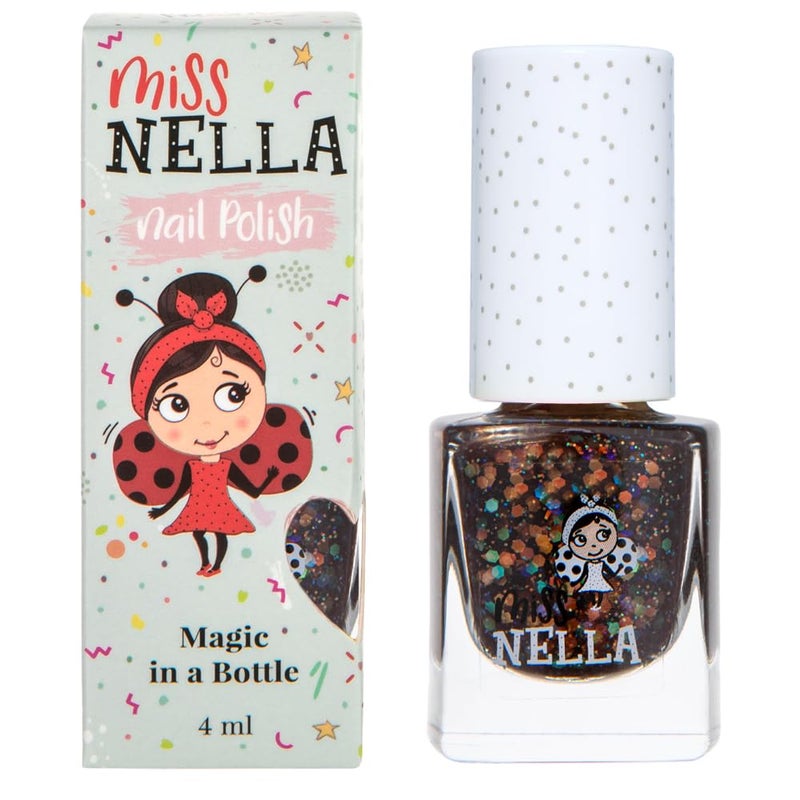 Miss NELLA MISS NELLA SECRET DIERY  Safe Special dark plum Nail Polish for Kids NonToxic  Odor Free Formula for Children and Toddlers Natural Water Based for Easy Peel Off