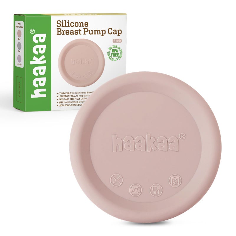 haakaa Manual Breast Pump Cap (Blush) - Made of Premium Grade Silicone, Suitable for All haakaa Breast Pump - Image 1