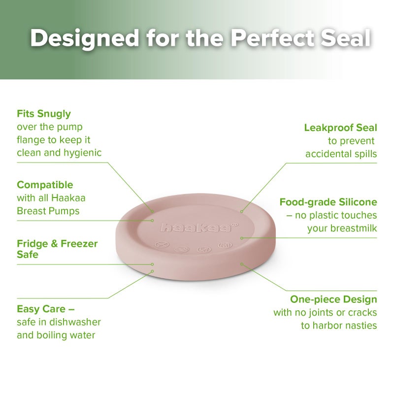 haakaa Manual Breast Pump Cap (Blush) - Made of Premium Grade Silicone, Suitable for All haakaa Breast Pump - Image 4