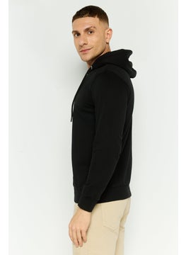 Gazzarrini Men Brand Logo Long Sleeves Hoodie, Black  - Image 3
