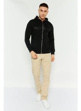 Gazzarrini Men Brand Logo Long Sleeves Hoodie, Black  - Image 2