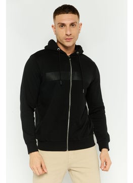 Gazzarrini Men Brand Logo Long Sleeves Hoodie, Black  - Image 1