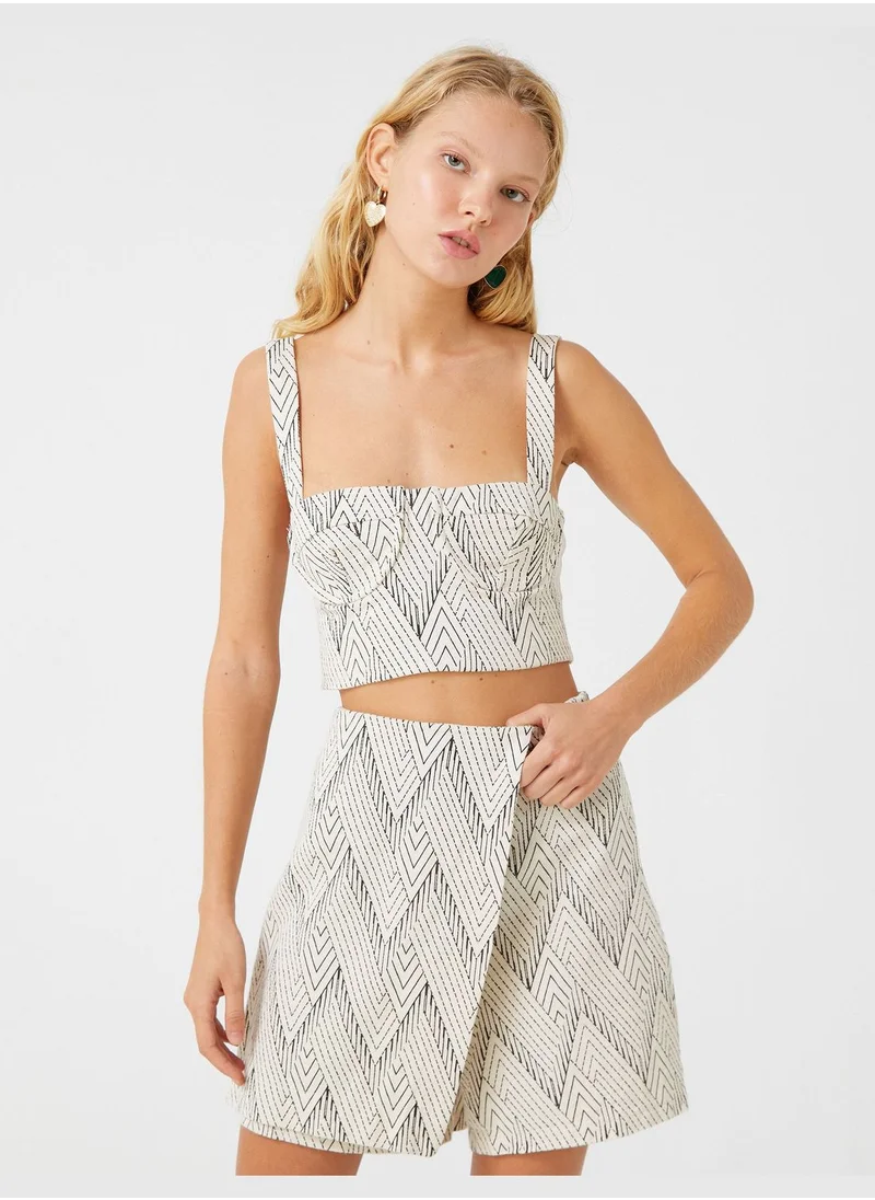 KOTON Crop Bustier Underwired Thick Strappy