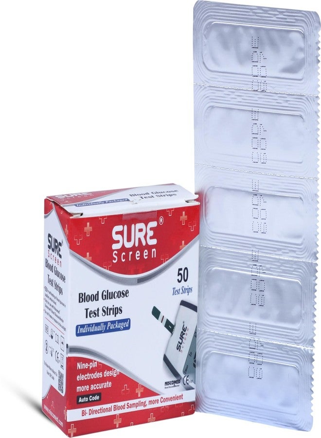 Niscomed SureScreen 50 Individually Blood Glucose Test Strips - Image 5