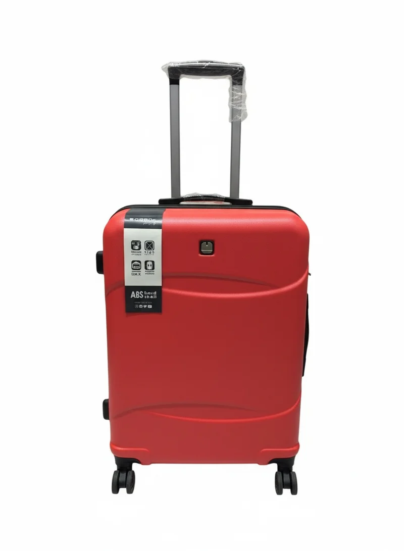 GABOL Gabol Orleans Small Trolley Bag – Coral – ABS Hard Shell 4-Wheel Lightweight Travel Suitcase