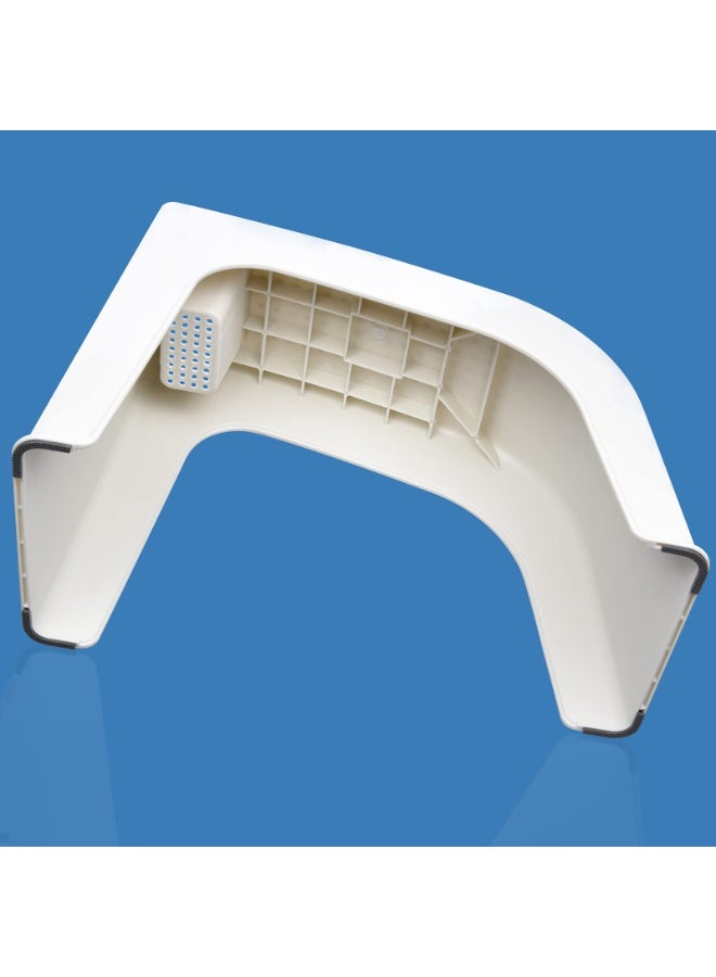 كيلا كرسي استحمام للعناية بالقدمين وحلاقة الساقين - مسند قدم متين مانع للانزلاق (أبيض) - Image 3