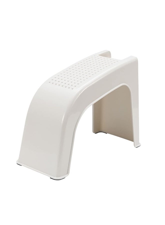 كيلا كرسي استحمام للعناية بالقدمين وحلاقة الساقين - مسند قدم متين مانع للانزلاق (أبيض) - Image 1