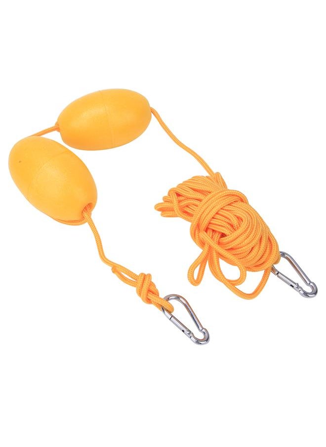 Thoraya Kayak Boat Leash Rope with Buoy Floating Ball Stainless Steel Hook for Fishing Drift Anchors SystemDouble Ball Yellow Rope  - Image 3