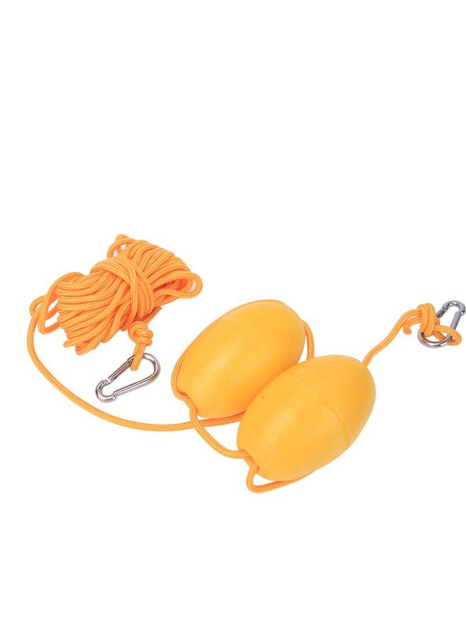 Thoraya Kayak Boat Leash Rope with Buoy Floating Ball Stainless Steel Hook for Fishing Drift Anchors SystemDouble Ball Yellow Rope  - Image 2