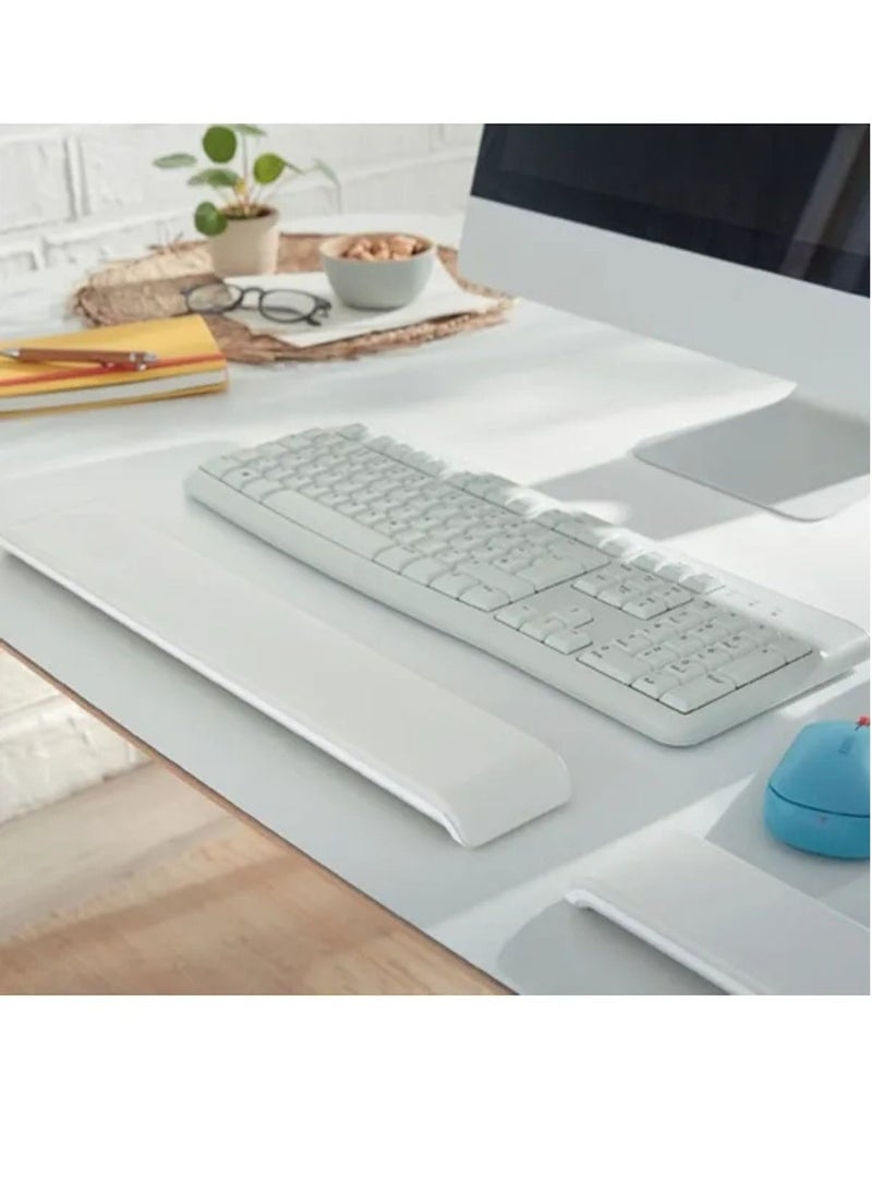 LEITZ Adjustable Ergonomic Keyboard Wrist Rest, Desktop Long Foam Cushioned Wrist Support Pad, For Left Or Right Handed Users, Full Size Desktop Wrist Rest, Ergo Cosy Range, Light Grey, 65240085 - Image 3