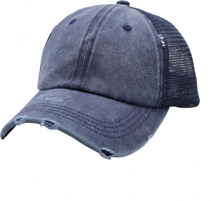 ProMindFun Womens Pony Hat High Ponytail Baseball Cap Girls Messy Bun Caps Camouflage Trucker Bad Hair Day Adjustable Dad Hat - Image 4